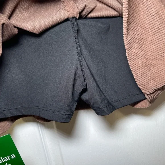 Halara High Waisted 2-in-1 A Line Mini Corduroy Casual Skirt Size XL - Picture 4 of 15